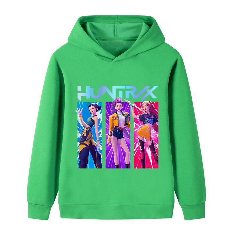 Children's Anime Costume Kpop Devil Hunter Casual Fashion Autumn and Winter Girls' Sportswear Hooded Sweatshirt