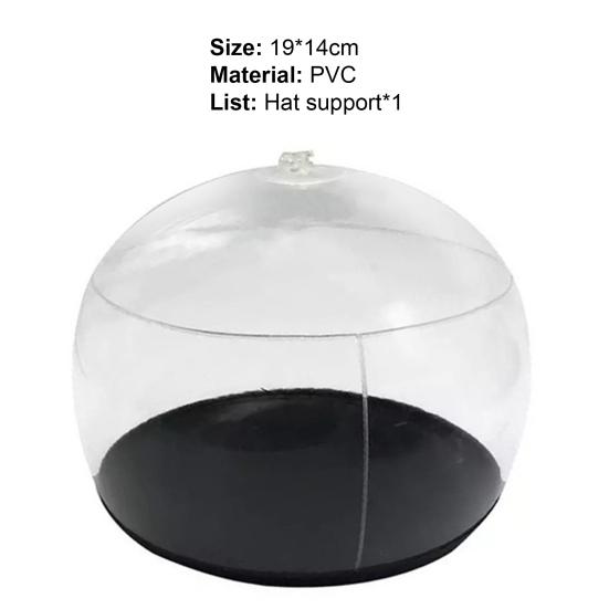 Подставка для кепок Легко сдуваемая Портативная Долговечная Надувная ПВХ Прозрачная Подставка для шляп для Торгового центра