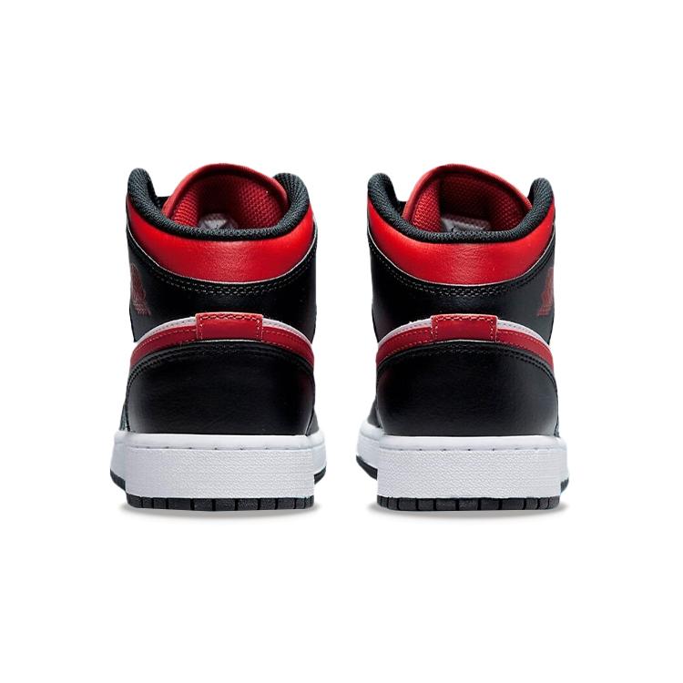 Jordan Air Jordan 1 Mid Черный Огненно-красный GS 554725-079