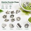 Cartoon Shape Matcha Sifter Silver Matcha Sieve Beads Matcha Powder Press  for Helps Grind and Sift