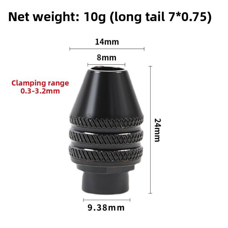 Мини-сверлильный патрон без ключа 0,3-8 мм, самозатягивающиеся электрические сверла, цанговые приспособления, инструменты, 1/4 дюйма, шестигранный хвостовик, быстросменный преобразователь