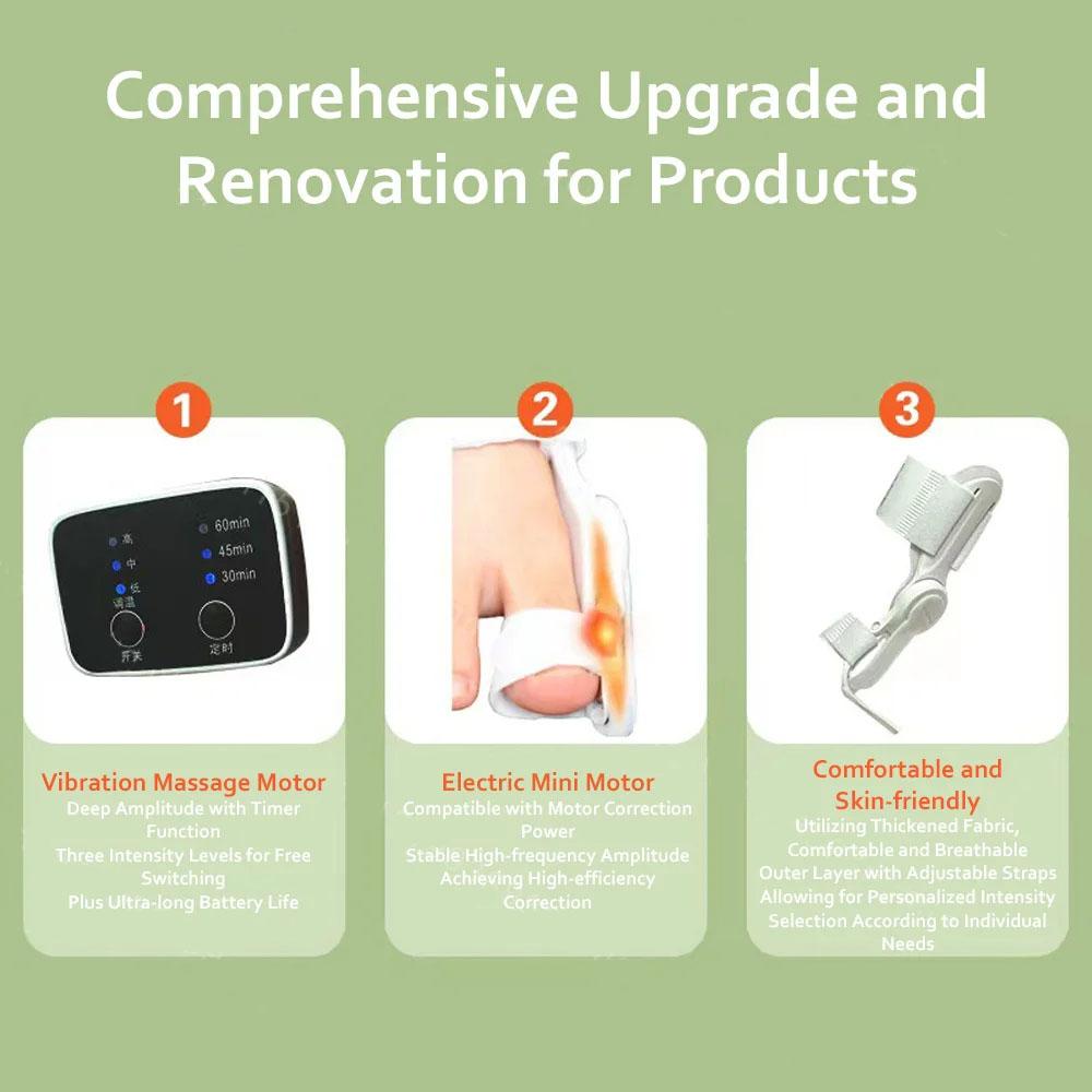 Вибрационный массажер Корректор косточки большого пальца стопы Унисекс Стопа Вальгусные скобы Разделитель пальцев ног Корректор пальцев ног Выпрямитель Регулируемый