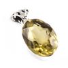 Natural Lemon Quartz Gemstone 925 Solid Sterling Silver Gift Pendant 1.4" N8a82