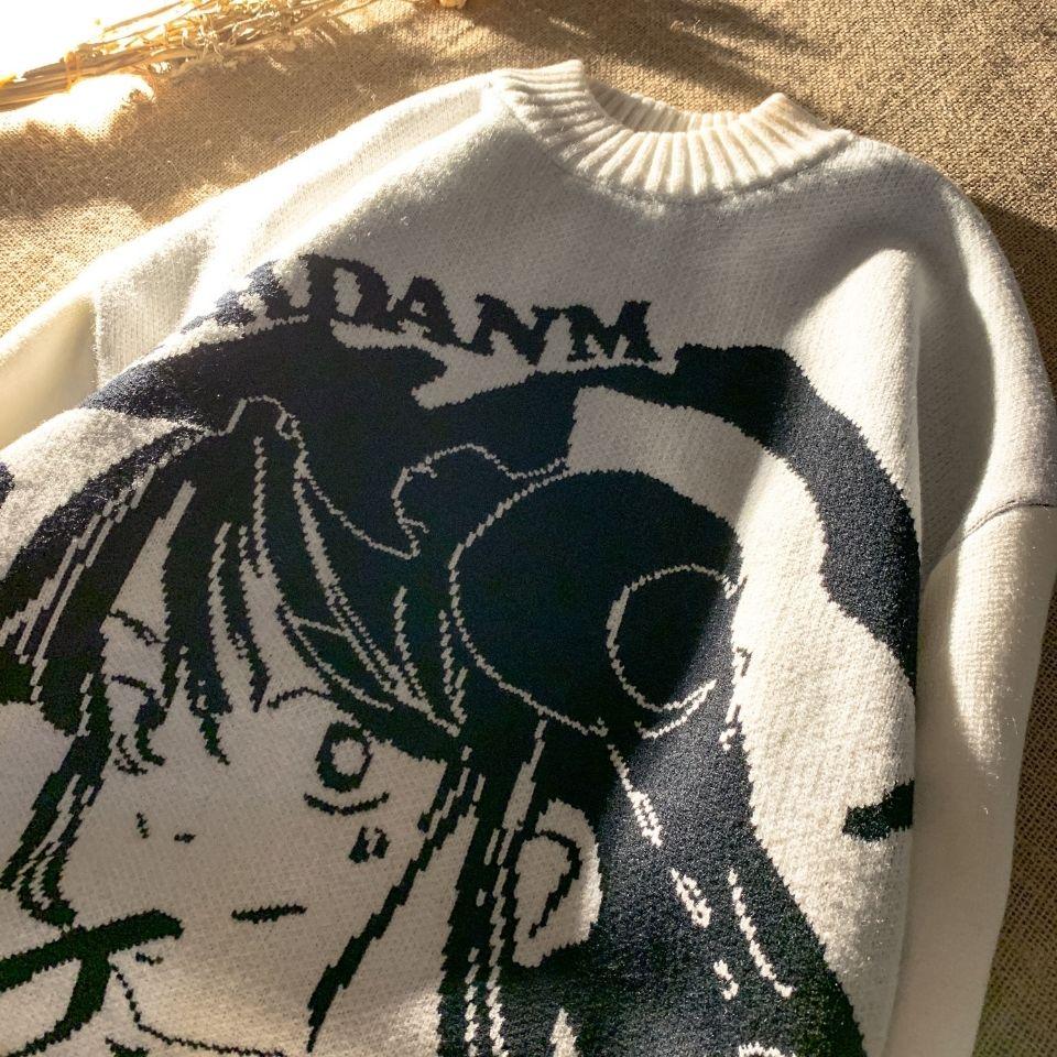 Новый мужской осенне-зимний свободный модный пуловер-свитер