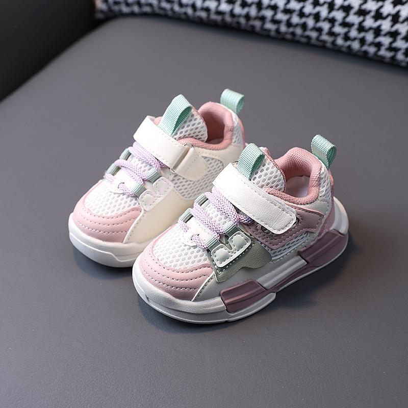 New Spring and Autumn Mesh Breathable Running Sneakers for Boys and Girls, Soft Sole Children's Shoes, Trendy Board Shoes
