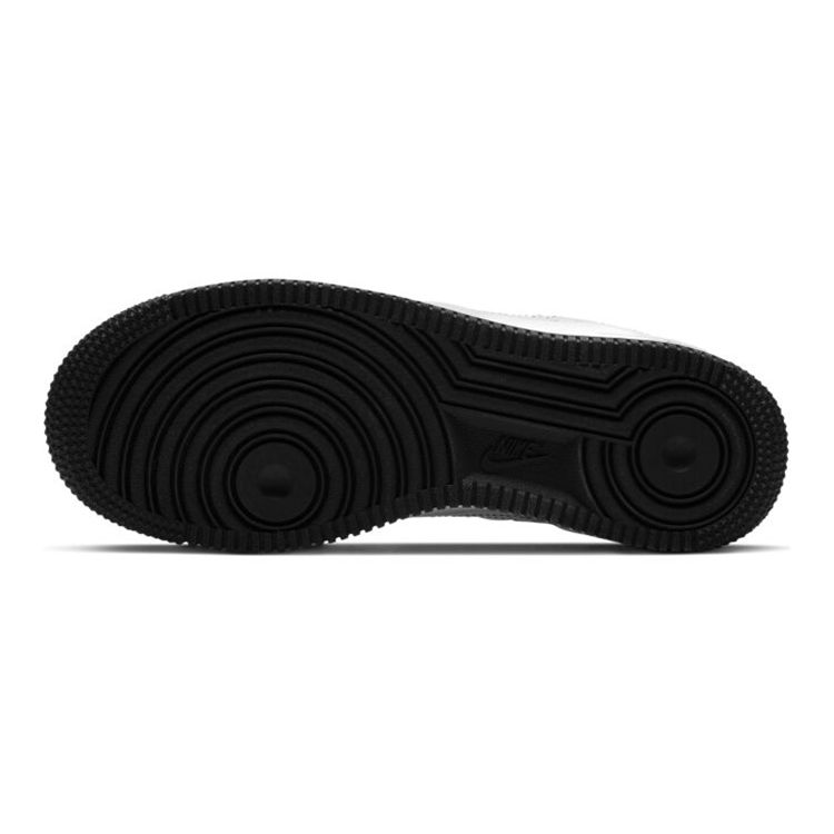 Nike Air Force 1 07 Low GS Contrast Stitch — Бело-черные детские кроссовки CW1575-104