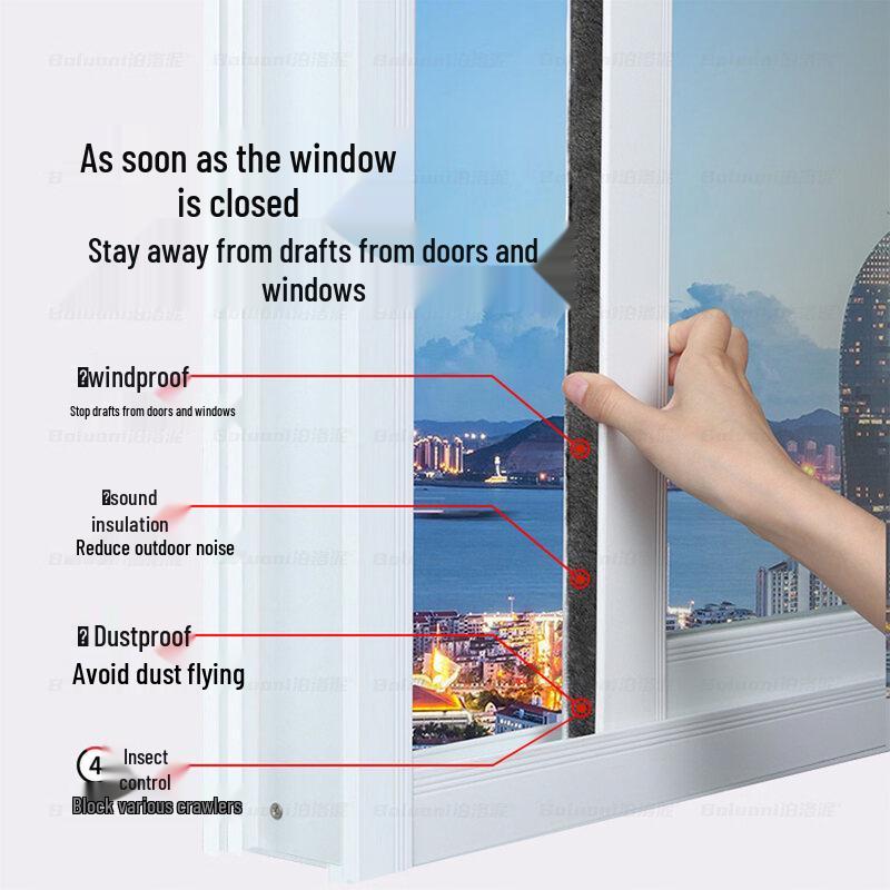 Self-Adhesive Door & Window Brush Seal Weatherstrip
