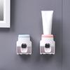 Automatic Toothpaste Squeezer Toothbrush Holder Wall Mount Modern Bathroom Toothpaste Tube Extruder Dispenser Squeezing Tool Cup Storage Organizer