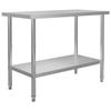 VidaXL Kitchen Work Table 120x60x85 Cm Stainless Steel 51190