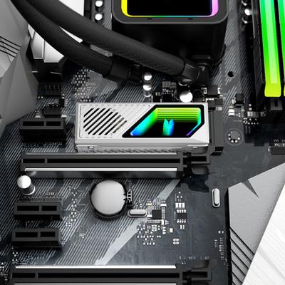 Охладитель радиатора SSD с вентилятором Простой в использовании Универсальная совместимость 5V 3-контактный ARGB Охладитель SSD M.2 Радиатор для жесткого диска