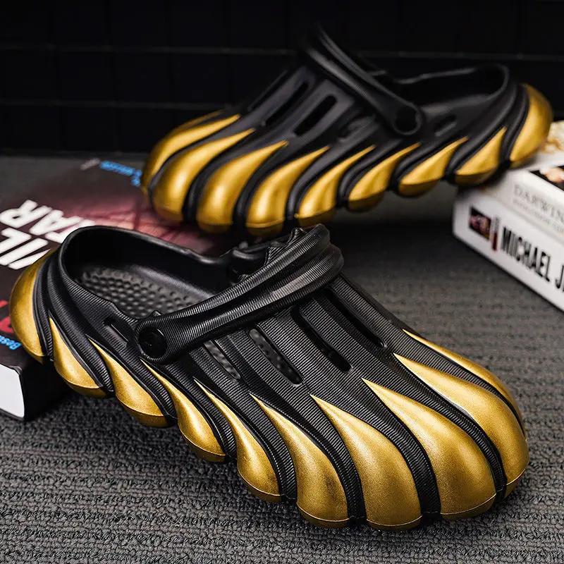 Обувь для улицы Hole Shoes Летние сандалии Man Trend 2024 Тапочки для мужчин в корейском стиле Низкая цена Дешевые дизайнерские роскошные повседневные распродажа