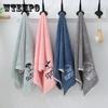 Quick Dry Soft Four Colors High Absorbent Face Towel Thick Cotton Solid Color Bathroom Beach Towels for Adults and Kids
