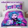 Ink splatter dark stylePattern Bedding Quilt Set Quilt Cover Pillowcase Home Decoration Birthday Gift (1 * duvet cover + 2 * pillowcase, without core)