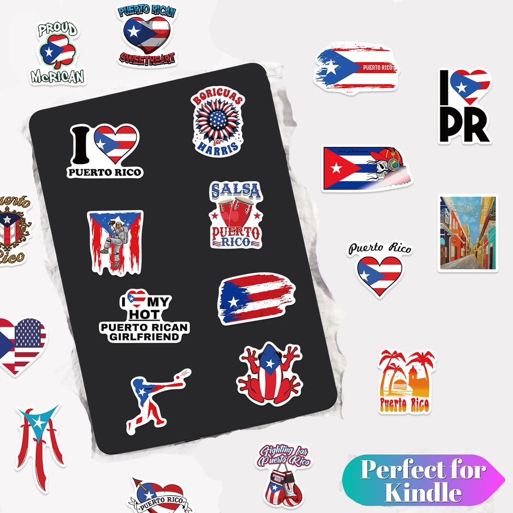 50 Мультяшных Граффити Наклеек Пуэрто-Рико Декоративные Гитара Блокнот Чемодан DIY Водонепроницаемые