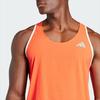 Adidas Мужские топы Adizero Singlet с логотипом алфавита, светло-красные IQ4926