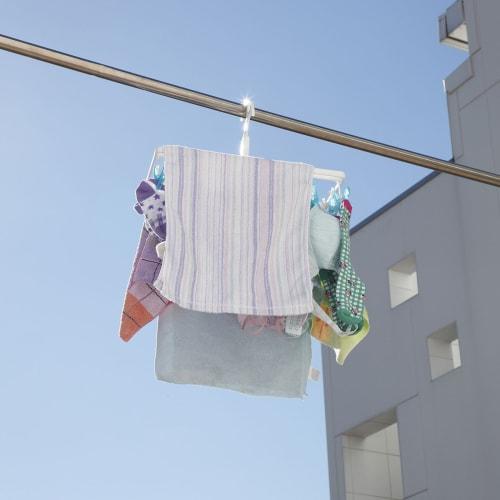 Aisen Промышленная Мини-Квадратная Вешалка для Сушки в Помещении, с 16 Прищепками, Синяя, 40 x 19.5 x 19.5 см