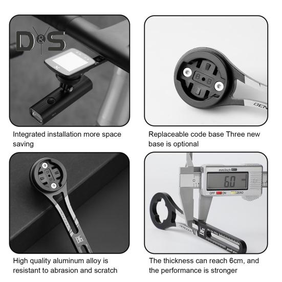 Переднее крепление для велосипеда, кронштейн из алюминиевого сплава со сменной базой для велокомпьютера, регулируемое интегрированное переднее крепление для велосипеда для Garmin Edge