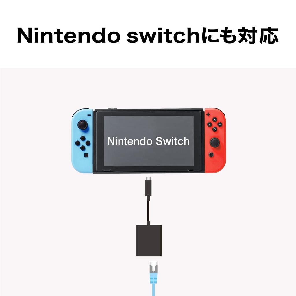 Sanwa Supply USB to LAN Conversion Adapter Black Type-C (PD Compatible) USB3.2 Gen1-RJ-45 USB-CVLAN7BK