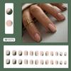 French Wavy Fake Nails Short Round Nail Tips Fashion False Nails  for DIY