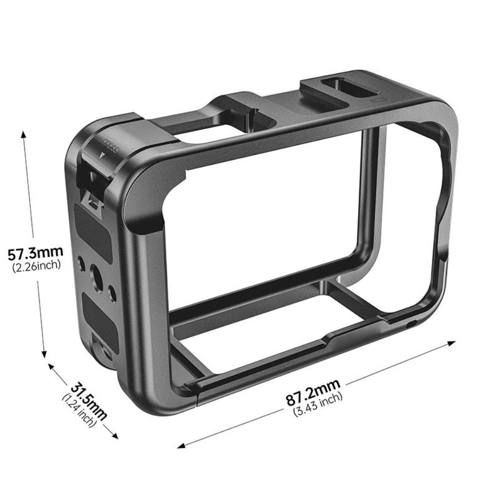 Aluminum Alloy Protective Case For DJI Action 6 Rabbit Cage Frame For DJI Action 6 Panoramic Action Camera Extended Bezel