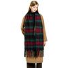 Commuter Scarf Atmosphere Retro Plaid Clip Pattern Scarf Warm and Cold and Windproof Scarf Long Scarf