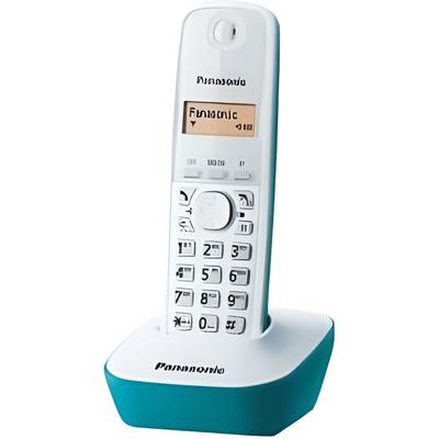Беспроводной телефон Panasonic KX-TG1611 - Бирюзовый/Белый - 50 записей - ЖК-дисплей янтарного цвета