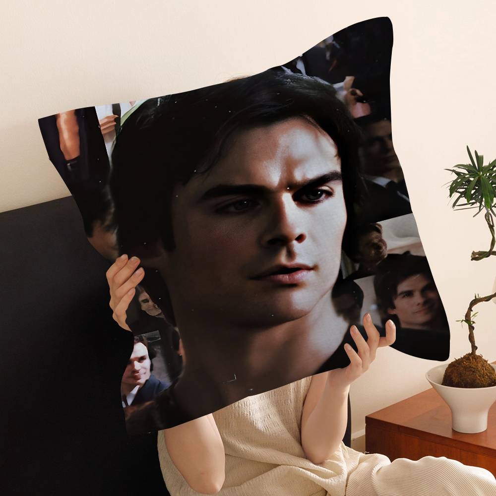 Чехол на подушку Damon Salvatore Дневники вампира Наволочка для автомобильной подушки-плед для дивана Автомобильный Рождественский подарок xсм xсм