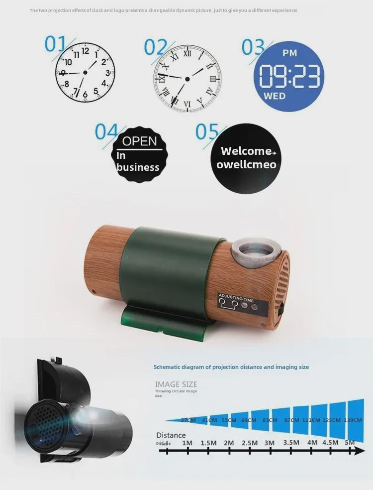 Светодиодные проекционные часы и ночник: Большой дисплей с электронным проекционным фонарем
