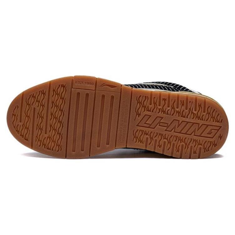 Disney x Li Ning Wave Pro OSWALD Износостойкие Дышащие Низкие Кеды для Скейтборда Женские Белый Черный AECT018-1