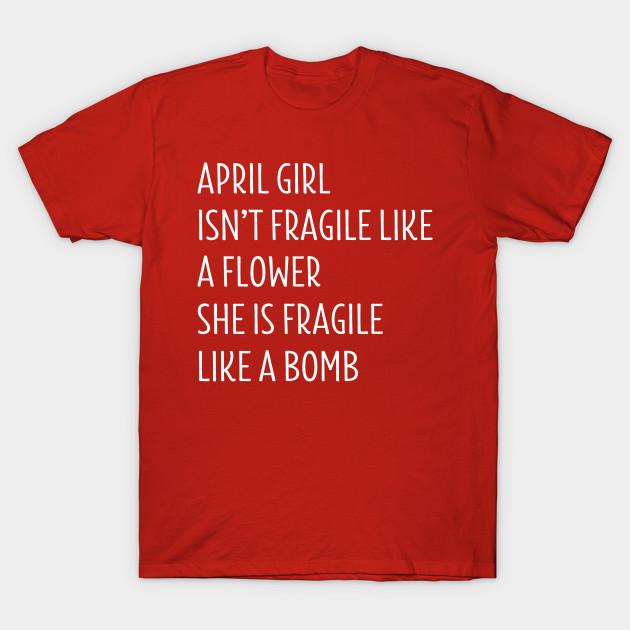 Unisex Fashion TShirt April Girl Print TShirt Plus Size XS-6XL T-Shirt 100%Cotton Tops O Neck Short Sleeve Tees