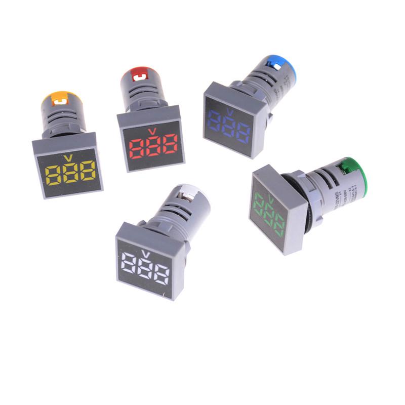 22Mm Ac12-500V Voltmeter Square Panel Led Digital Voltage Meter Indicator Light