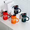 Ceramic Coffee Mug 450ml Funny Flame Extinguisher Cup with Lid Ice Chocolate Milk Beverage Mug Creative Gift for Men Women