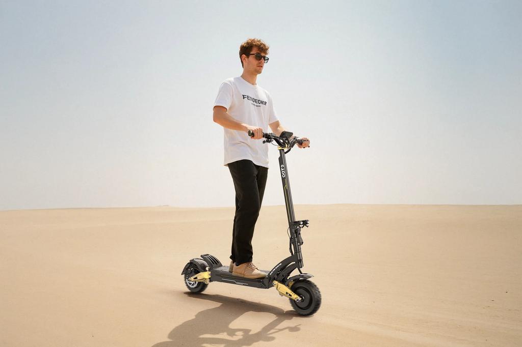 2025 Склад ЕС OOTD S30 Двухмоторная Подвеска Быстрое Складывание Складной Электрический Самокат Электрический Скейтборд