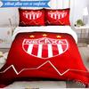 3PCS Football Crest Heartbeat Printed Soft Bedding Set,Including 1pc Duvet Cover And 2pcs Pillowcases Perfect for Bedroom, Dormitory, Fan gift
