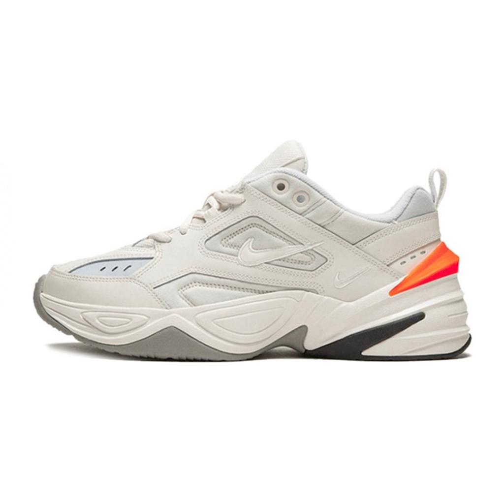 Nike M2K Tekno Red Plum And Cloud, Peaceful, Joy Leather Height Increasing Low top Chunky Sneakers Women's AO3108-001(Team1759-)