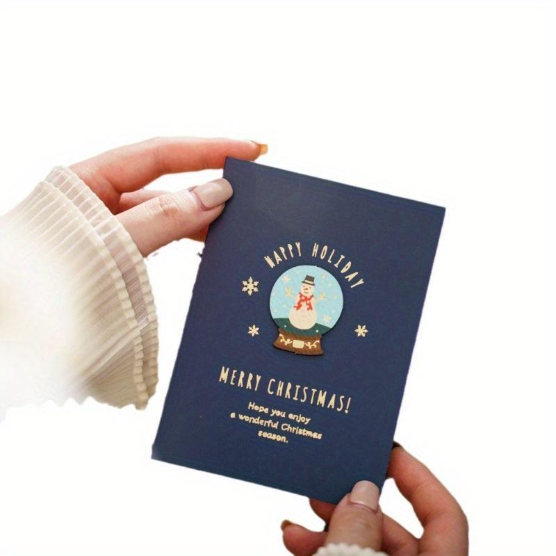 4pcs Retro Christmas Eve Cards Gifts Festivals Christmas Handwritten Cards Thank You Cards