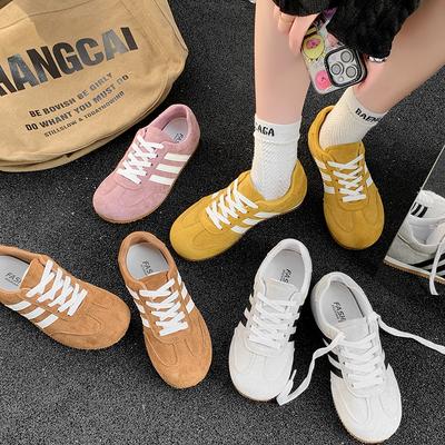 Кожаные немецкие кроссовки женские 2025 новые весенне-летние туфли на плоской подошве Forrest Gump женская обувь универсальная спортивная и для отдыха