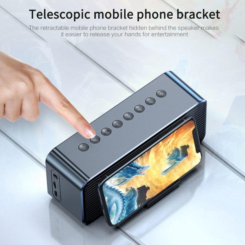 MC-H8 Bluetooth 5.0 полнодиапазонный динамик 1500 мАч/2500 мАч стерео бас светодиодный дисплей цифровые электронные часы FM радио бас портативный