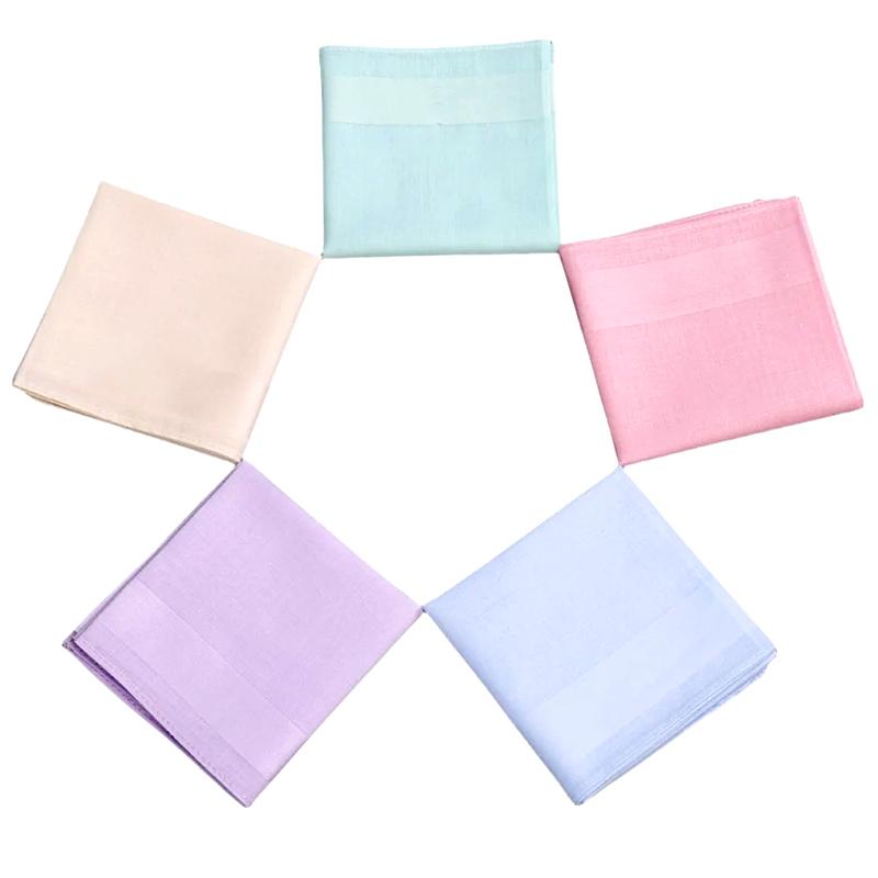 1 шт. полотенце для рук женское однотонное квадратные носовые платки свадебная вечеринка женский хлопок 40x40 см