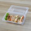Takeout Containers, Heat-Resistant Food Packs, Horizontal, Medium, 100-Count, Microwaveable, with Integrated Lids, PP Containers
