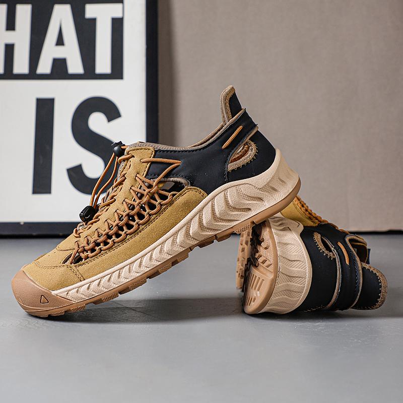 2025 Summer Trendy Men's Beach Shoes Commuting Sandals Versatile Outdoor Camping Men's Hiking Shoes Breathable Durable Sole