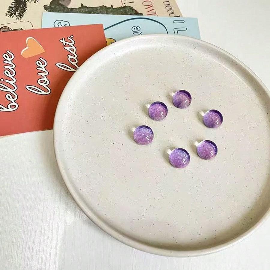 5 шт. корейского стиля, прозрачные шарообразные магниты на холодильник, звездный блеск, полусферическая магнитная присоска, декоративная доска с отверстиями