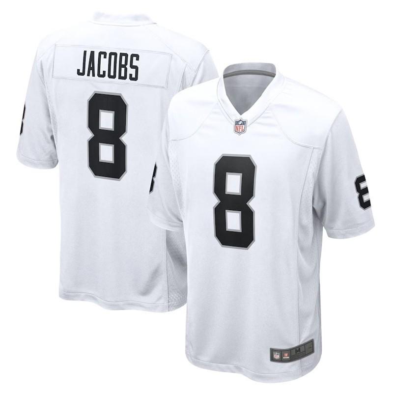 Las Vegas Raiders Jacobs Mens Football Jersey Black White S-3XL