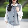Autumn/Winter Dot Yarn Knitted Vest Cardigan - Women's Colorful Button Sleeveless Sweater