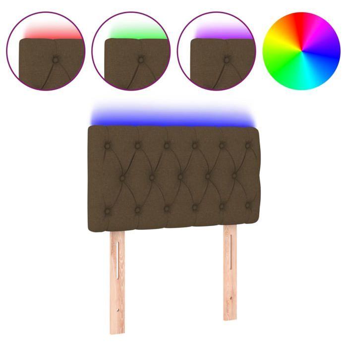 VidaXL LED Headboard Bedroom Furniture Single Bed Accessory Headboard Interior Dark Brown 3121925