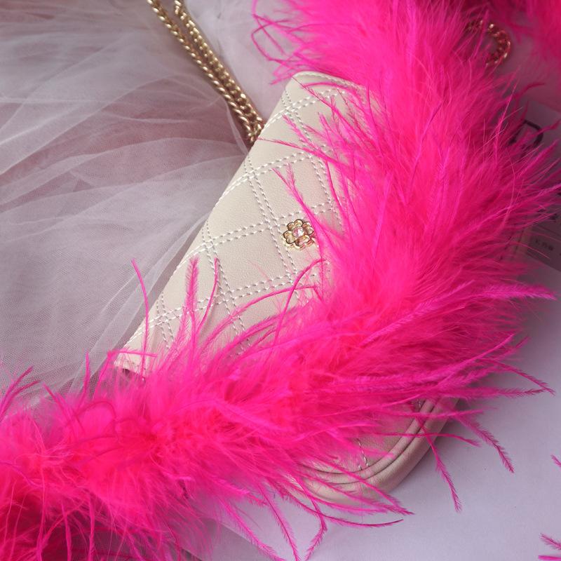 Цветные перья из страусиного меха, полоска для выступлений, танцевальная одежда, декоративный материал «сделай сам», аксессуары для одежды