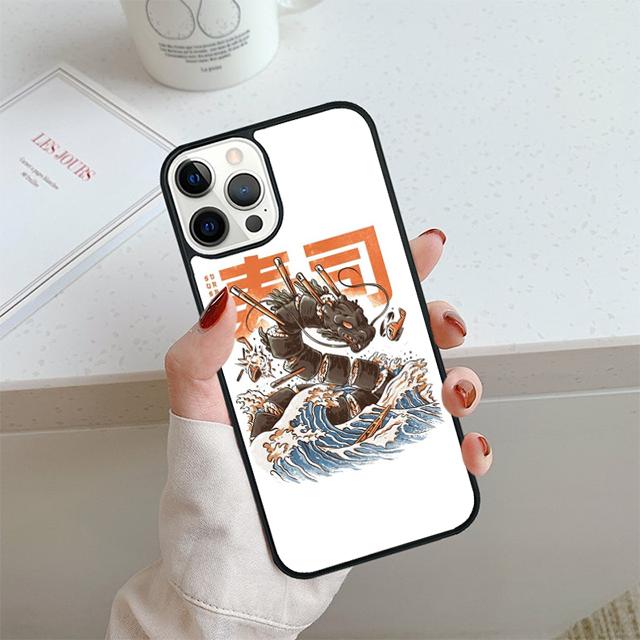 Чехол для телефона Суши Дракон Для iPhone 17 Air 13 12 14 15 16 Чехол Для Apple iPhone 17 Air 14 15 16 Pro Max 6S Plus Coque