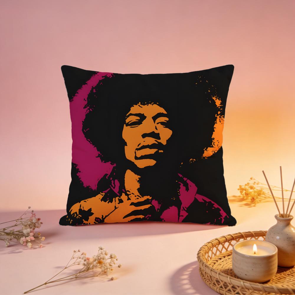 Fashion JJimi Hendrixful Cushion Cover Comfortable Durable Pillow Cover MultiScene for Home Office Car Sofa