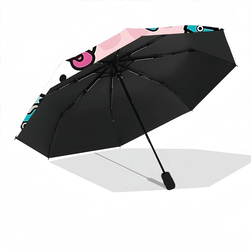 1pc Hello Kitty Nurse Theme Automatic Opening/Closing Umbrella with Convenient Portable Design, 8-Bone Iron Frame Outdoor Umbrella, Perfect Gift for F