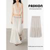 Za2024 Summer New Product Women's Clothes Romantic Wind-Clear Cold Pleated Midi Skirt 05236623 712